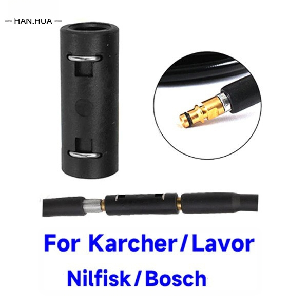 Pagarinājuma savienotājs augsta spiediena šķiedru šļūtenei, Karcher K2–K7, sprādziendrošs, materiāls: inženierplastmasa, 60 g