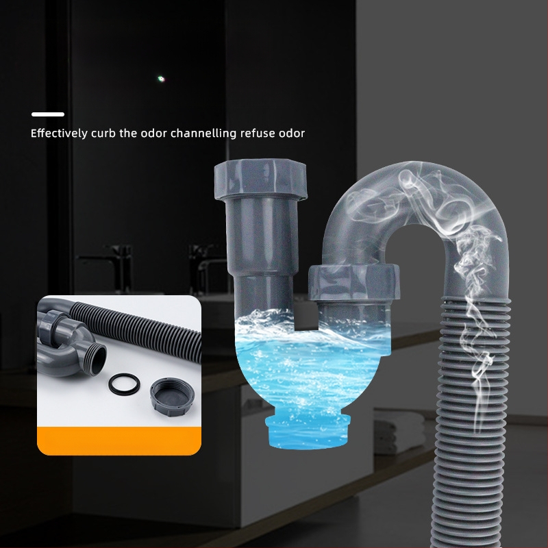 S-bend αποχετευτικός σωλήνας με αποσμητική λειτουργία | Μοντέλο: S-bend deodorant sewer pipe; Υλικό: PP; Σχήμα: S Bend; Μάρκα: Ruiquan