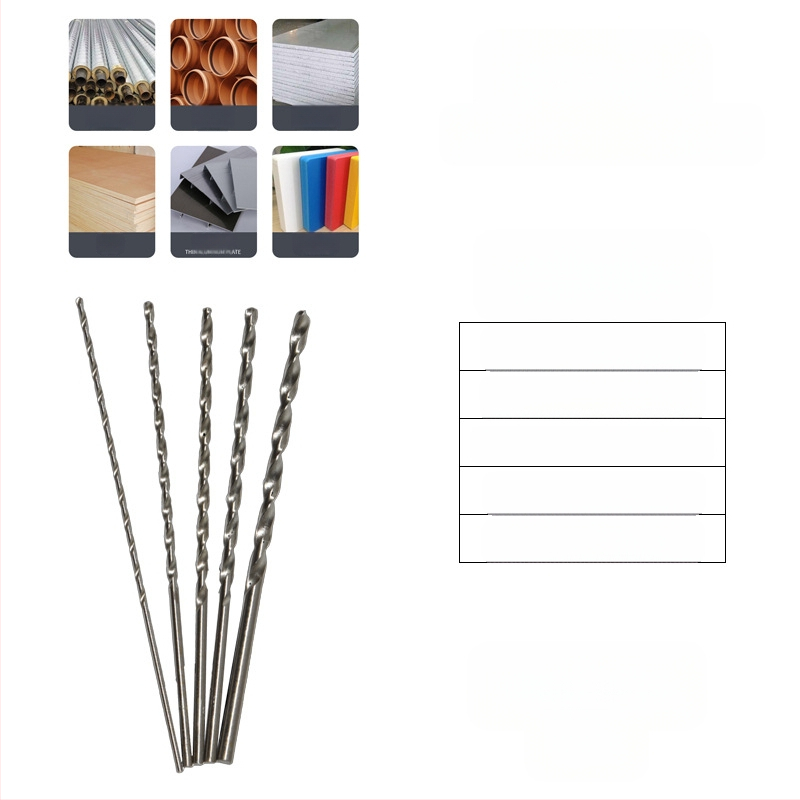 Longxing Ruiyu Faipari hosszított spirálfúrókészlet, gyorsacélból, egyenes nyél