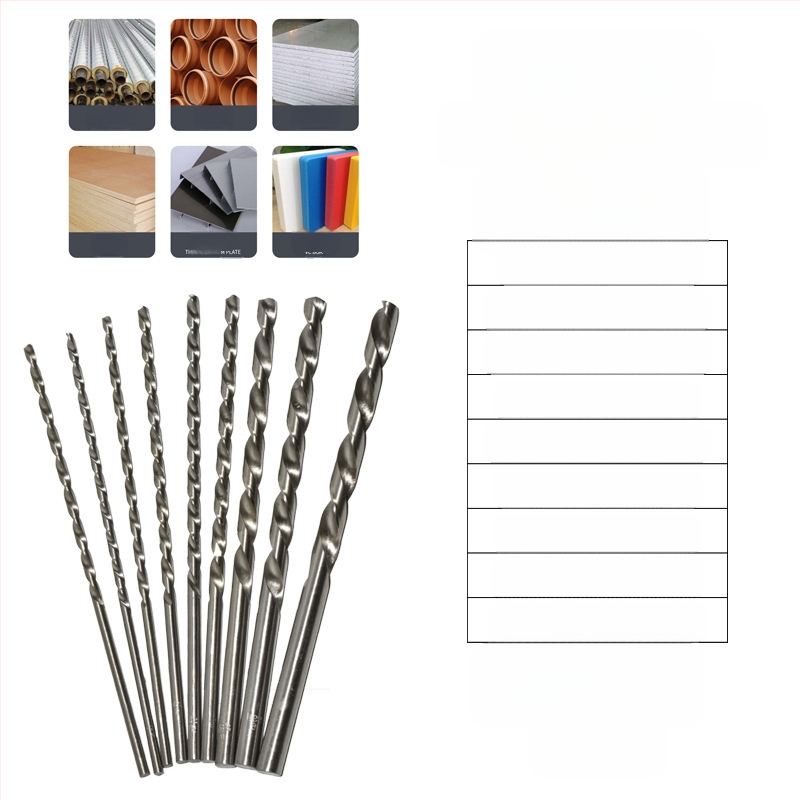 Longxing Ruiyu Faipari hosszított spirálfúrókészlet, gyorsacélból, egyenes nyél