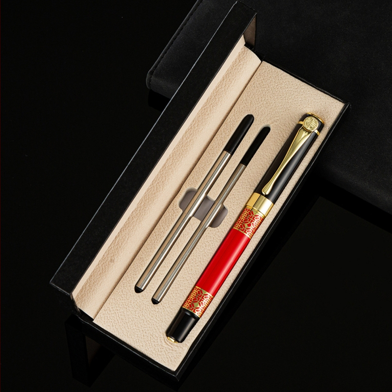 Pildspalvu dāvanu komplekts ar metāla korpusu, 0,5 mm gals, personalizēts logotips