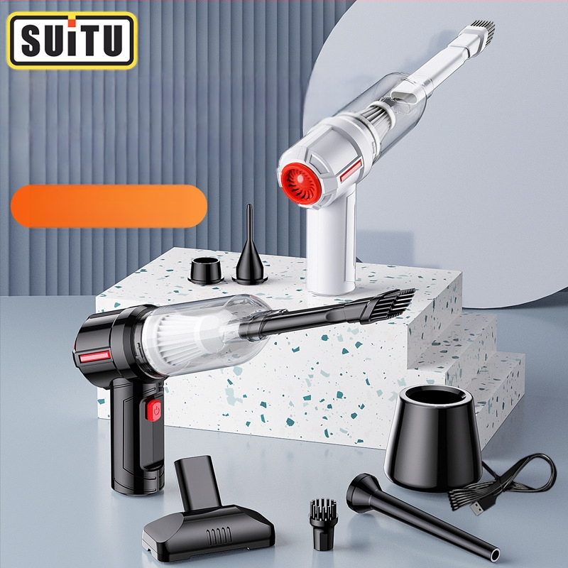 Rokas putekļu sūcējs auto un mājai, 7.4V, 120W, 5500Pa, bezvadu uzlāde