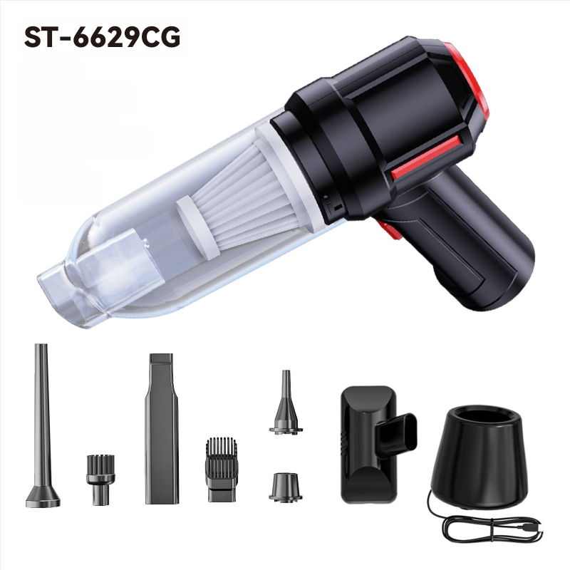 Rokas putekļu sūcējs auto un mājai, 7.4V, 120W, 5500Pa, bezvadu uzlāde