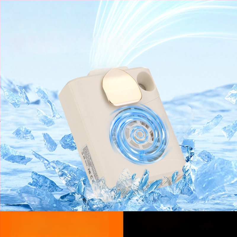 Be šepetėlių variklio juosmens/ kaklo ventiliatorius, USB įkrovimas, integruota 4000–6000 mAh baterija, 3 greičiai, be šepetėlių variklis, nešiojamas stalinis/rankinis ventiliatorius