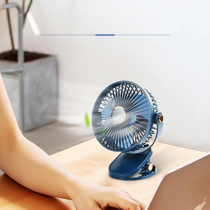 Klipinamas stalinis ventiliatorius su USB įkrovimu, brushless motoras, 5 greičiai, žemas triukšmas, įmontuota 1200–2000 mAh baterija