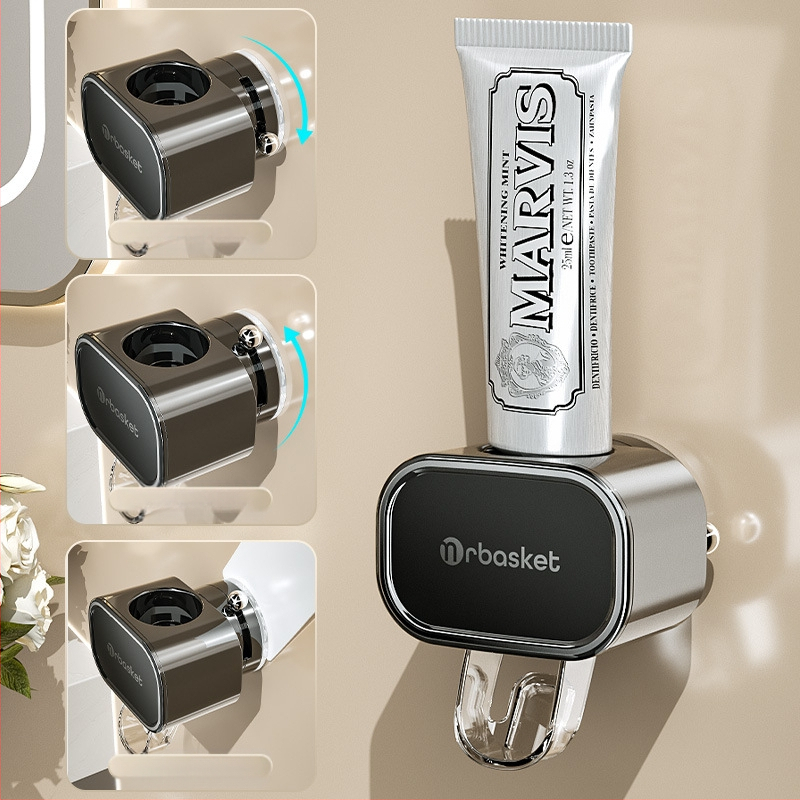 Automatinis dantų pastos išspaudimo įrenginys, sieninis siurbimas, šepetėlių ir pastos laikiklis, licencijuojamas privatus ženklas