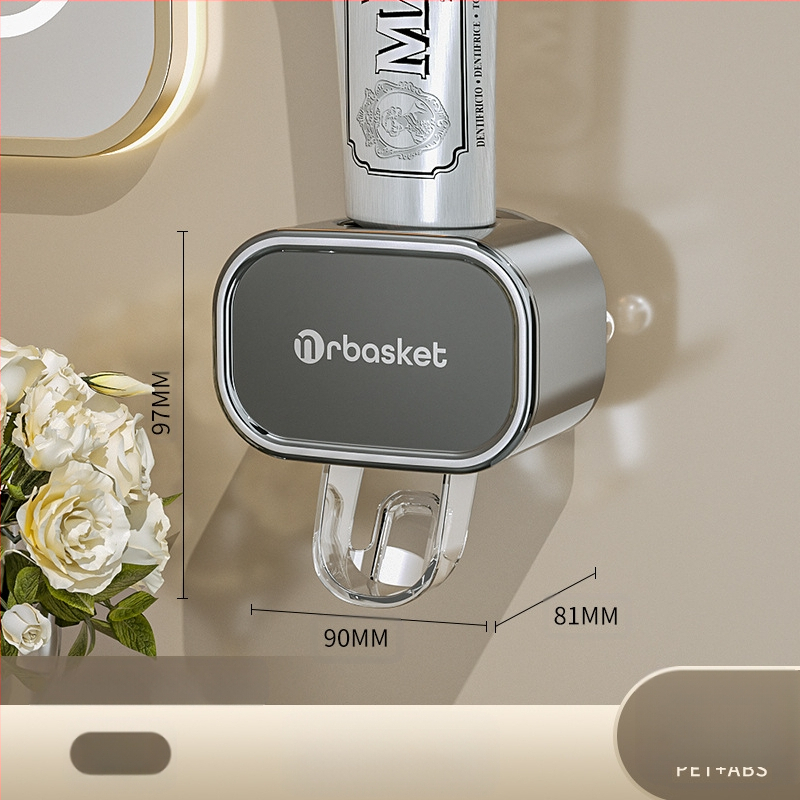 Automatinis dantų pastos išspaudimo įrenginys, sieninis siurbimas, šepetėlių ir pastos laikiklis, licencijuojamas privatus ženklas