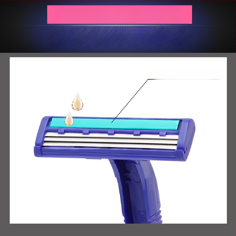 YOUHAOGAN ανδρικό ξυριστικό μίας χρήσης με λεπίδες από ανοξείδωτο ατσάλι τριών στρώσεων, σετ 3 τεμαχίων