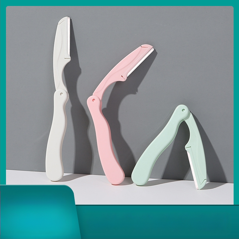 Sulankstomas antakių skustuvas rinkinys, nerūdijantis plienas, antakių formavimo įrankis