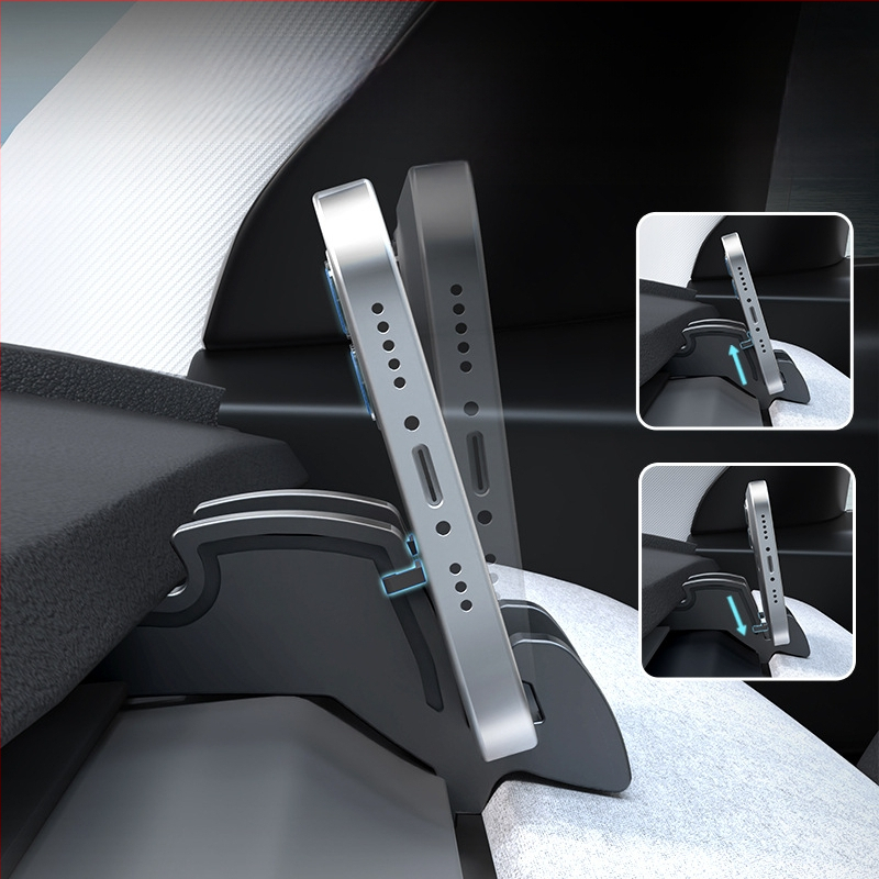 Θήκη τηλεφώνου από σιλικόνη για Tesla Model Y και Model 3 — κούμπωμα σε αεραγωγό, συμβατή με έξοδο αέρα