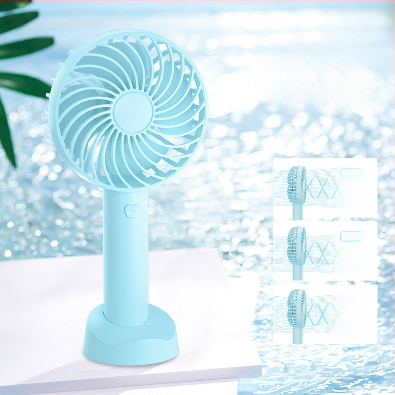 N15 rankinis USB įkraunamas ventiliatorius, 4 mentelės, brushless variklis, 3 greičiai, įmontuota baterija 1000–1200mAh, telefono laikiklis