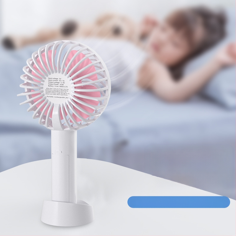 N15 rankinis USB įkraunamas ventiliatorius, 4 mentelės, brushless variklis, 3 greičiai, įmontuota baterija 1000–1200mAh, telefono laikiklis