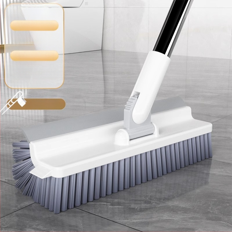 Grīdas suka ar garu rokturi un klipu, tīrīšanai flīžu šuvēm, stūriem un grīdas rievojumiem | Plastmasa, 300 g