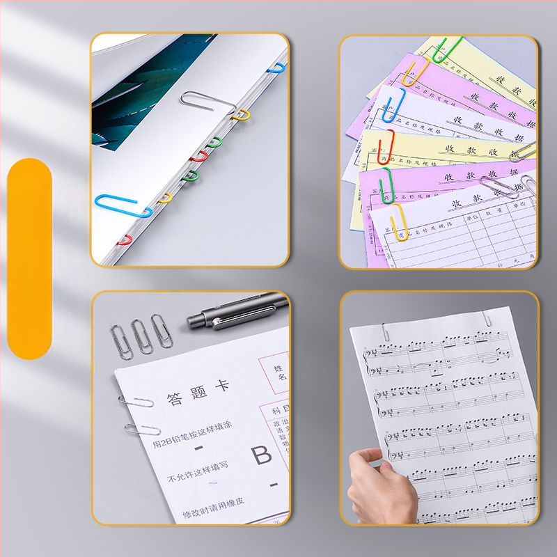 Westide metaliniai biuro klipsai – model Mixed color tube paper clip, 1 pakuotė