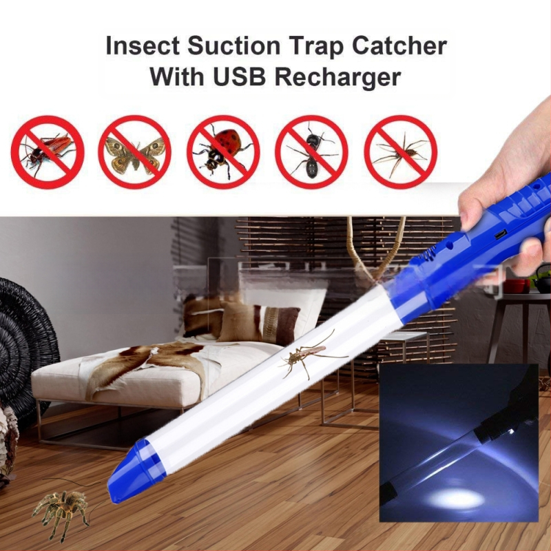 Ručni USB punjeni uređaj za usisavanje insekata s repelentom protiv komaraca, model SK818, stupasti dizajn, 9V, 0,5