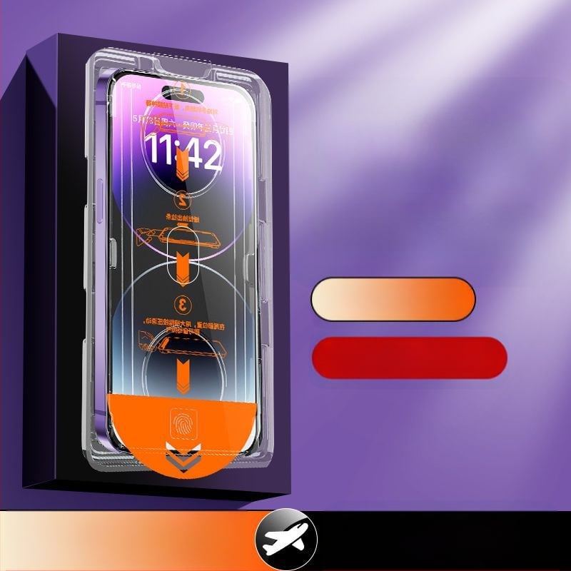 Blue Deep закалено стъкло протектор за предния екран за iPhone 14 Pro Max, HD яснота, анти отпечатъци, удароустойчив, пълна защита на екрана