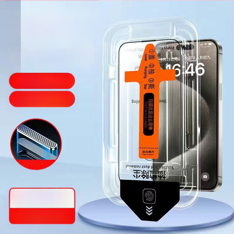 Blue Deep tempered glass μπροστινό προστατευτικό οθόνης για iPhone 14 Pro Max, HD διαύγεια, αντι-δακτυλικών αποτυπωμάτων, ανθεκτικό σε πτώσεις, πλήρης κάλυψη