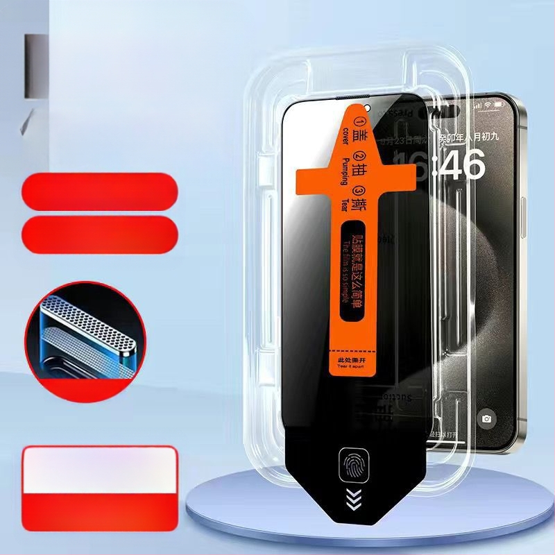 Blue Deep tempered glass μπροστινό προστατευτικό οθόνης για iPhone 14 Pro Max, HD διαύγεια, αντι-δακτυλικών αποτυπωμάτων, ανθεκτικό σε πτώσεις, πλήρης κάλυψη