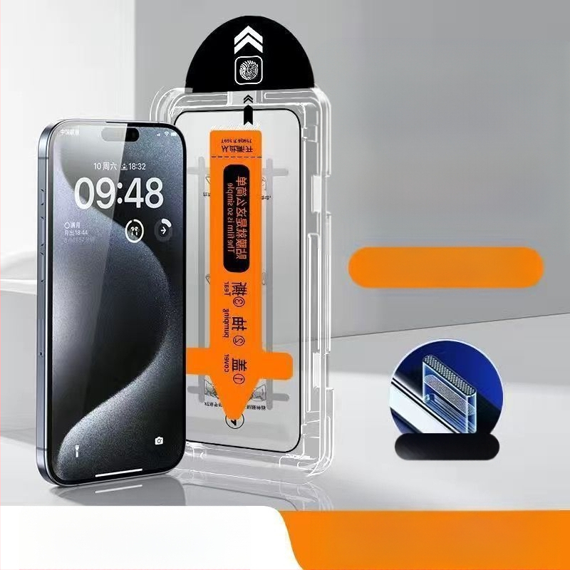 Blue Deep tempered glass μπροστινό προστατευτικό οθόνης για iPhone 14 Pro Max, HD διαύγεια, αντι-δακτυλικών αποτυπωμάτων, ανθεκτικό σε πτώσεις, πλήρης κάλυψη