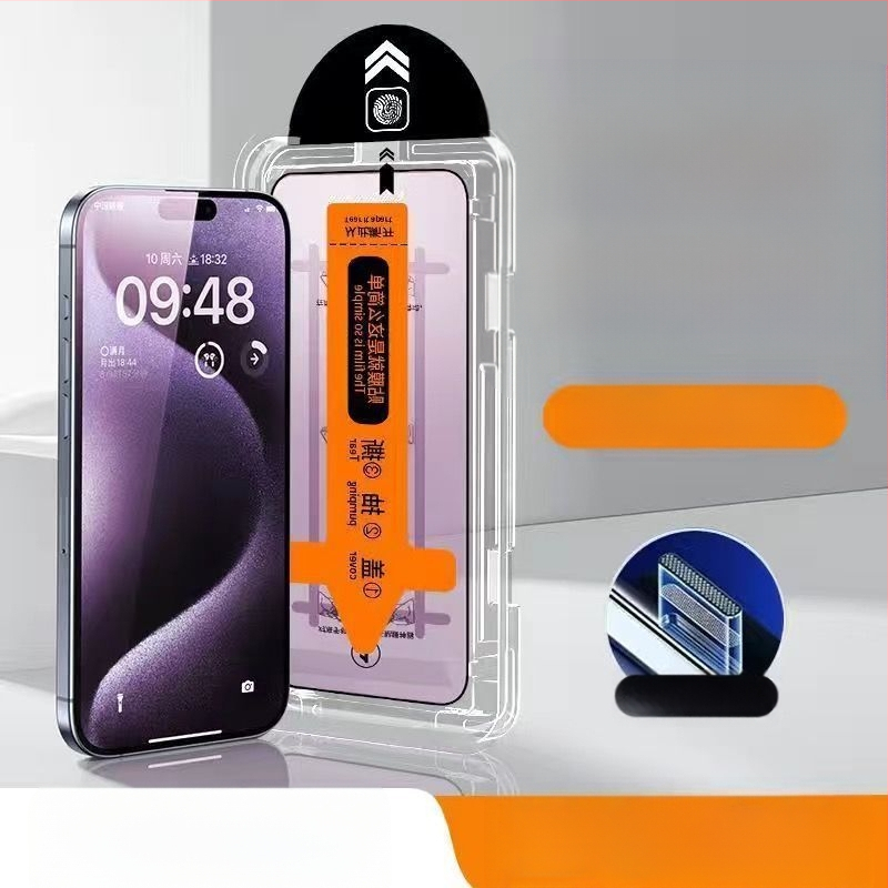 Blue Deep tempered glass μπροστινό προστατευτικό οθόνης για iPhone 14 Pro Max, HD διαύγεια, αντι-δακτυλικών αποτυπωμάτων, ανθεκτικό σε πτώσεις, πλήρης κάλυψη