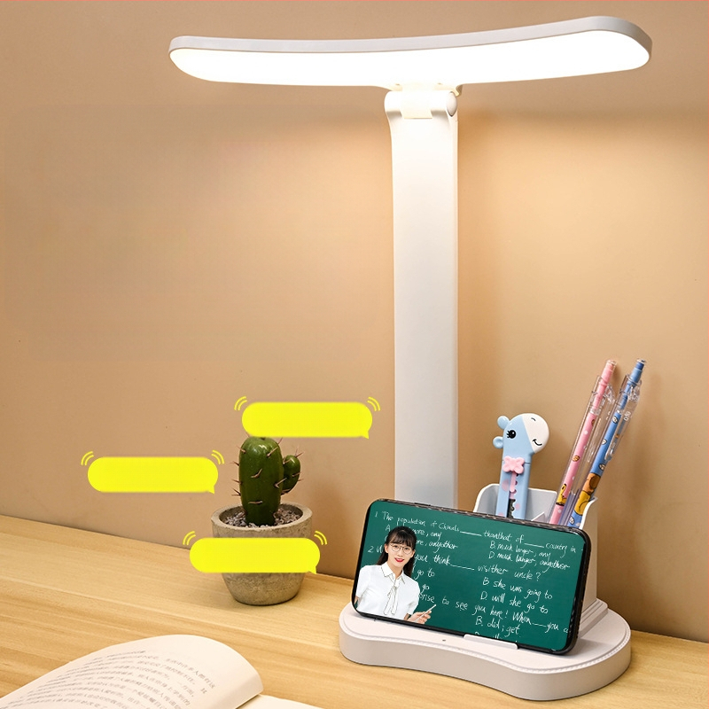 LED γραφείο λαμπτήρας με αφής διακόπτη, CRI ≥95, φωτισμός επιπέδου National AA, πλαστικό κάλυμμα, ενσωματωμένη επαναφορτιζόμενη μπαταρία