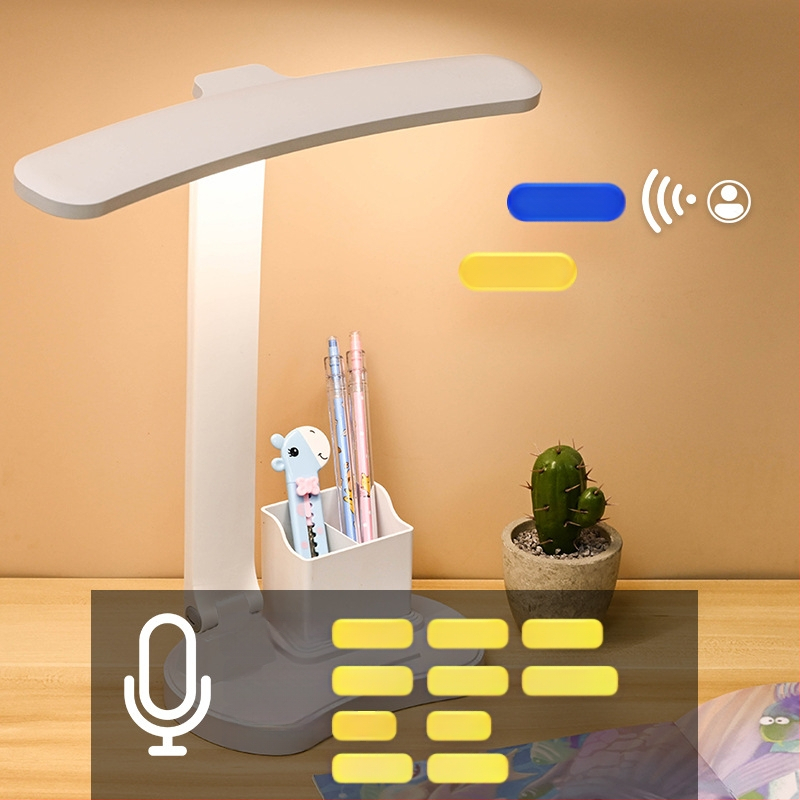 LED γραφείο λαμπτήρας με αφής διακόπτη, CRI ≥95, φωτισμός επιπέδου National AA, πλαστικό κάλυμμα, ενσωματωμένη επαναφορτιζόμενη μπαταρία