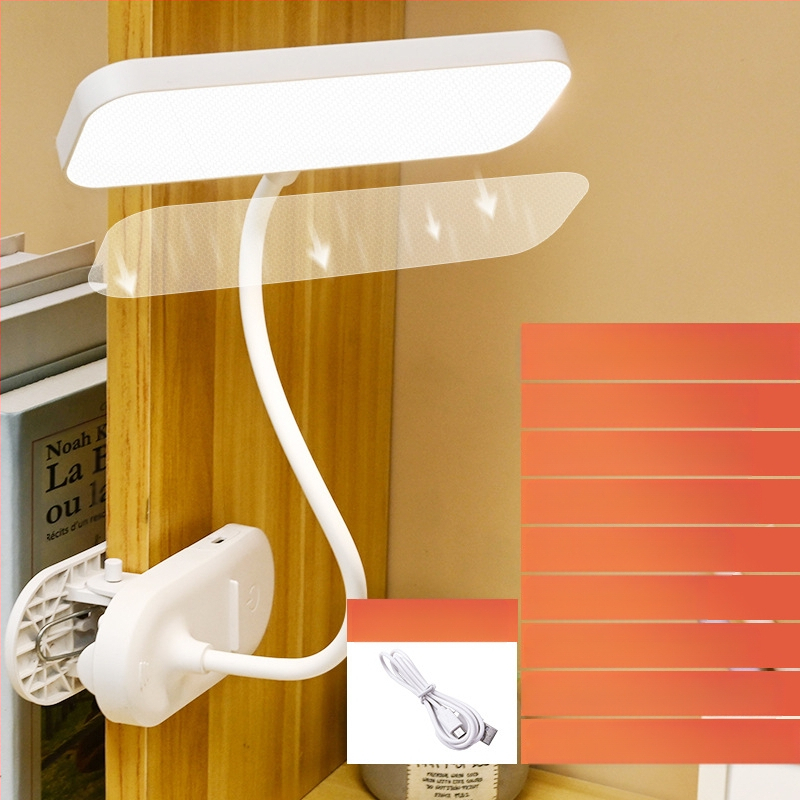 Λαμπτήρας γραφείου LED με κλιπ προστασίας ματιών, επαναφορτιζόμενος με USB, ενσωματωμένη μπαταρία, έλεγχος αφής.