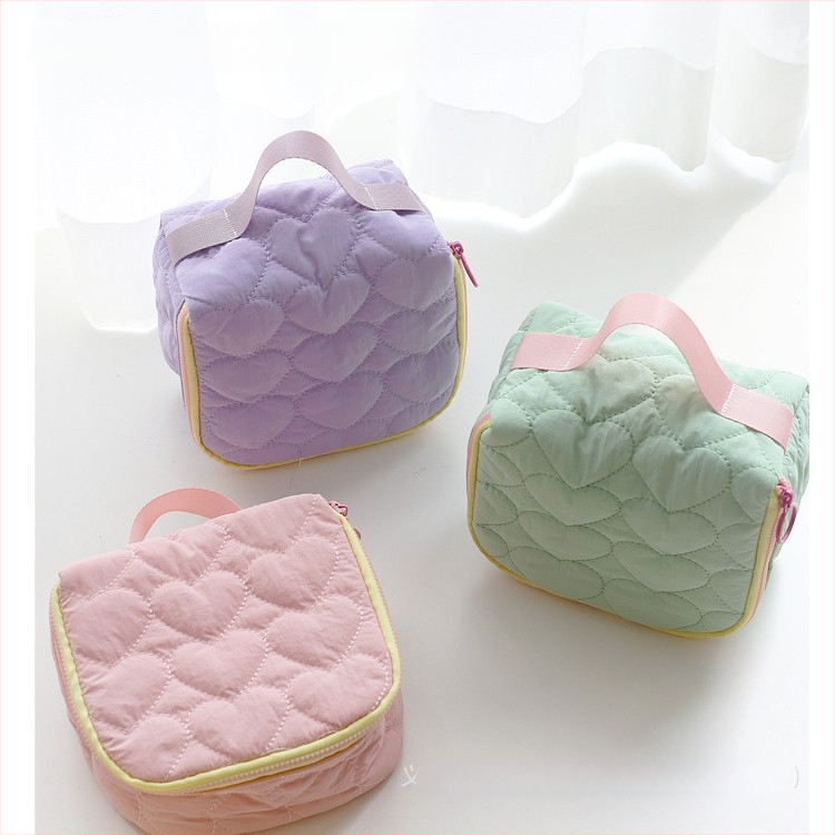 Τσαντάκι καλλυντικών από πολυεστέρα, εκτυπωμένο λογότυπο, μοντέρνο μινιμαλιστικό στυλ, φορητή ταξιδιωτική τσάντα