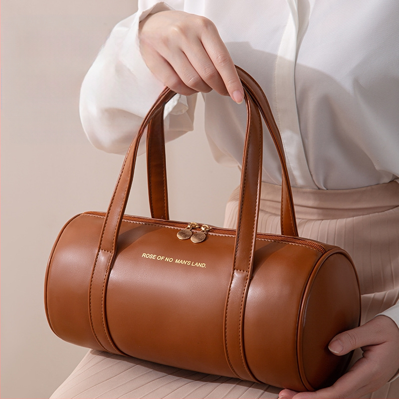 Κυλινδρική PVC τσάντα καλλυντικών — Κορεατικό στυλ, πολυχρηστικός ταξιδιωτικόςOrganisator