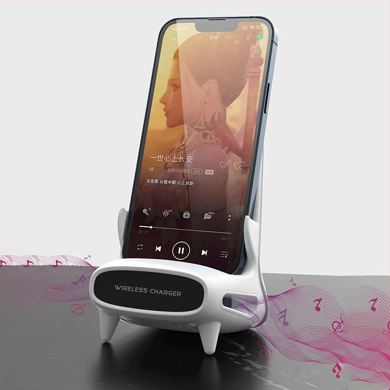 Bezvadu mobilo tālruņa uzlāde ar magnētisku statīvu uz galda, 3-in-1 uzlādes pamats, Android saderīgs, Qi 15W