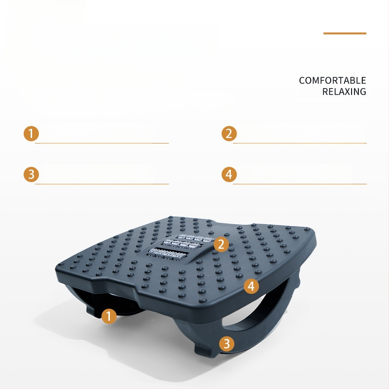 Подложка за крак под бюрото, антихлъзгаща се люлееща се табуретка, пластмасова с PP пълнеж, персонализируема, модел Shake upgraded pedal