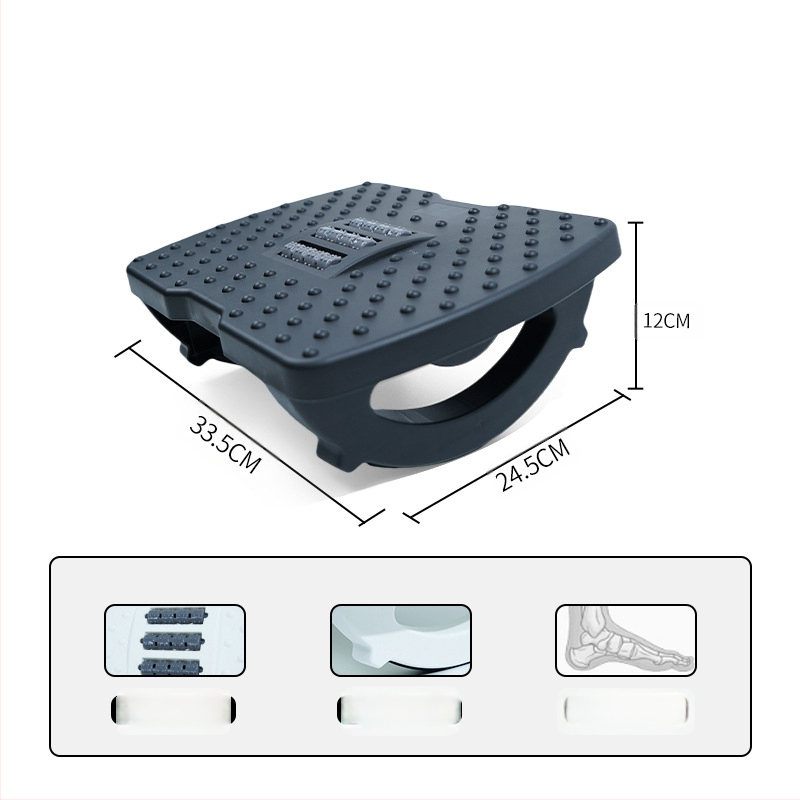 Подложка за крак под бюрото, антихлъзгаща се люлееща се табуретка, пластмасова с PP пълнеж, персонализируема, модел Shake upgraded pedal