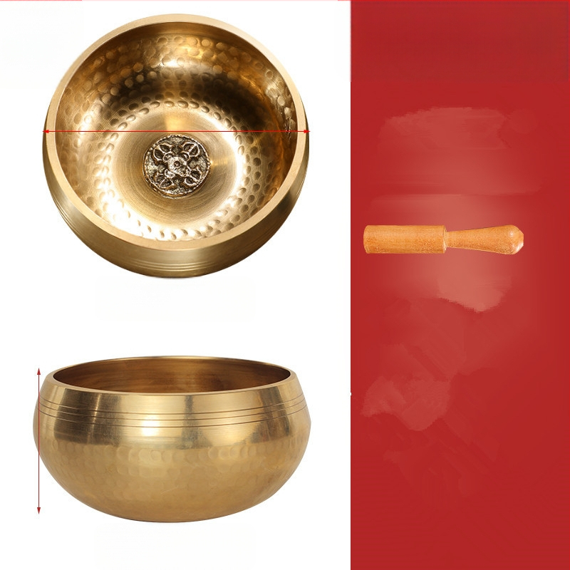 Χαλκός Τραγουδιστή Κούπα με Διασταυρούμενο Σφυρί, Χειροποίητο Βουδιστικό Κύπελλο Διαλογισμού, Έθνικ Στυλ