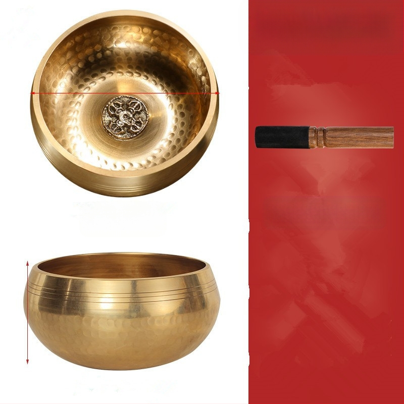 Χαλκός Τραγουδιστή Κούπα με Διασταυρούμενο Σφυρί, Χειροποίητο Βουδιστικό Κύπελλο Διαλογισμού, Έθνικ Στυλ