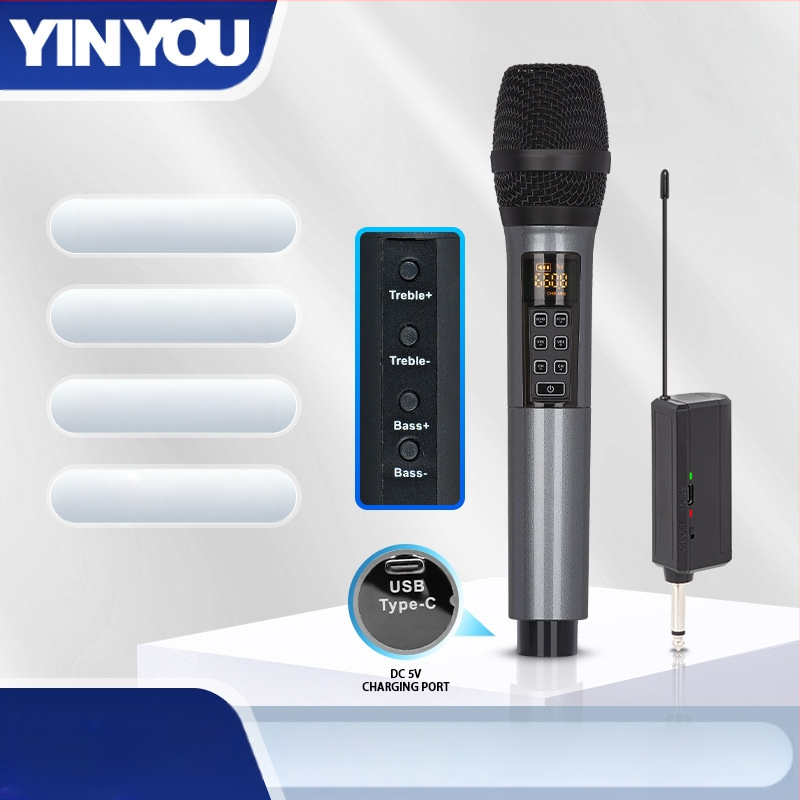 Μικρόφωνο για KTV/ζωντανή απόδοση, μοντέλο U540B - Απόκριση συχνοτήτων 20 Hz–20 kHz, SNR ≥95 dB, Αποσπώμενη μπαταρία 1000–1200 mAh, αυτονομία 3–6 ώρες