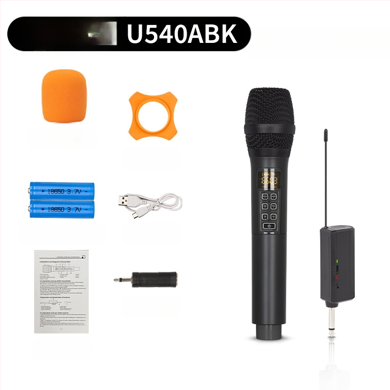 Μικρόφωνο για KTV/ζωντανή απόδοση, μοντέλο U540B - Απόκριση συχνοτήτων 20 Hz–20 kHz, SNR ≥95 dB, Αποσπώμενη μπαταρία 1000–1200 mAh, αυτονομία 3–6 ώρες
