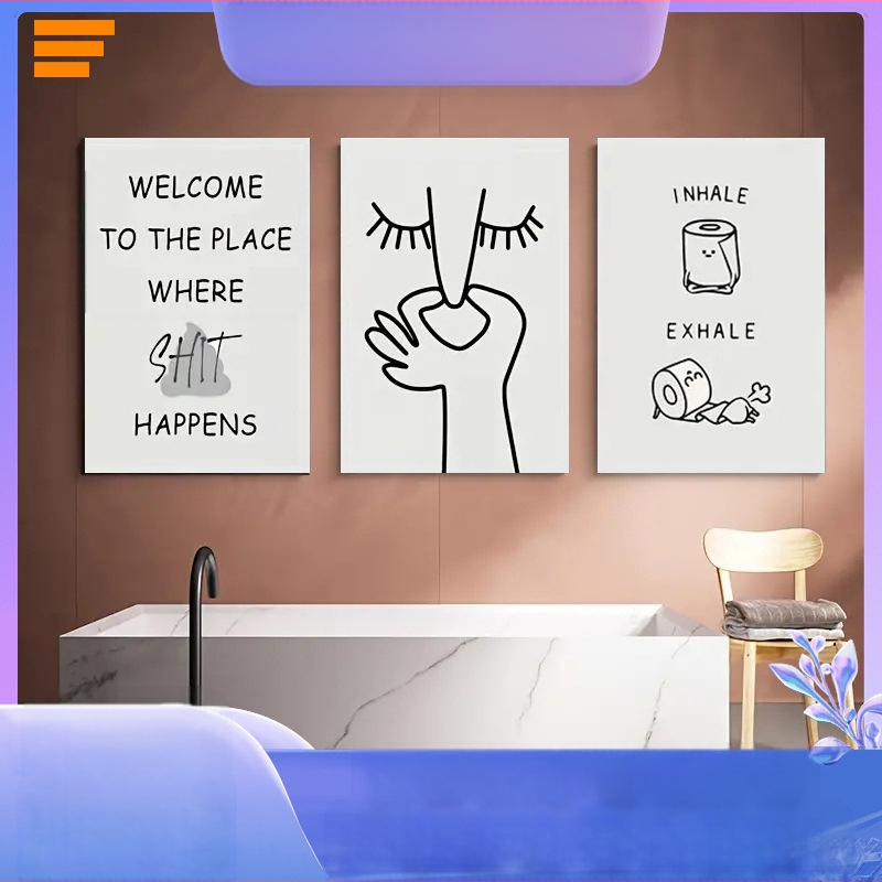 Абстрактна платнена картина за баня | Монтаж: безрамкова, с рамка, за окачване, ролков тип | Ядро: платно | Рама: вътрешна дървена рамка + PS рамка