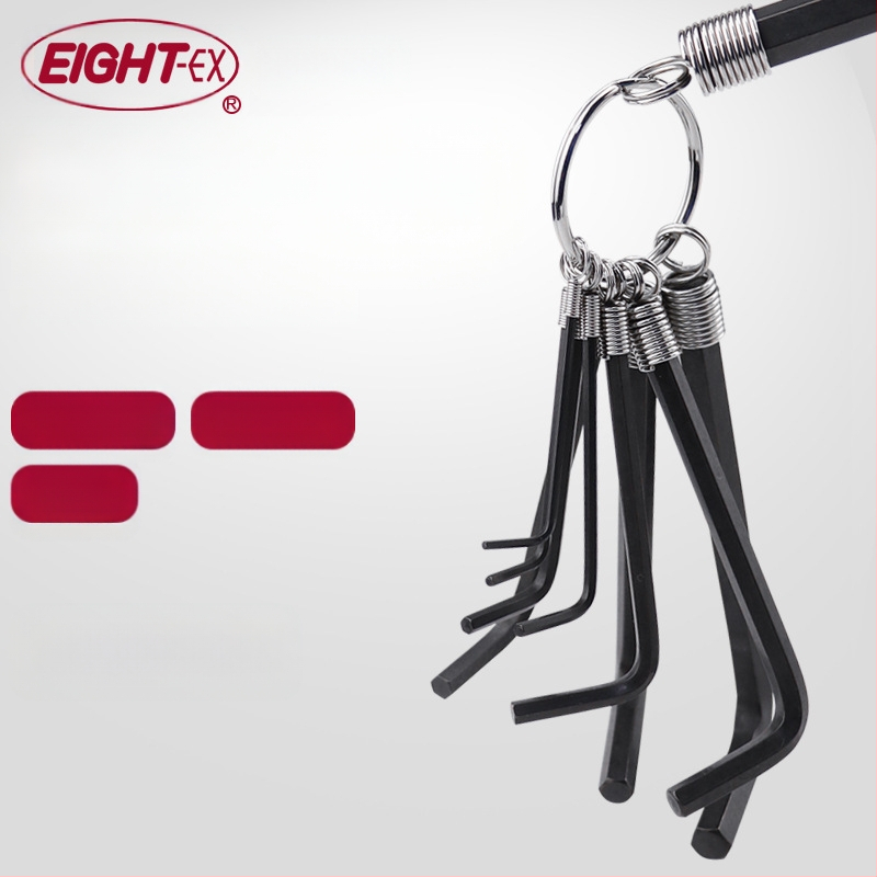 DAREX Prijenosni set Allen ključeva, privjesak za ključeve, metrički i imperijalni format, alatno čelik