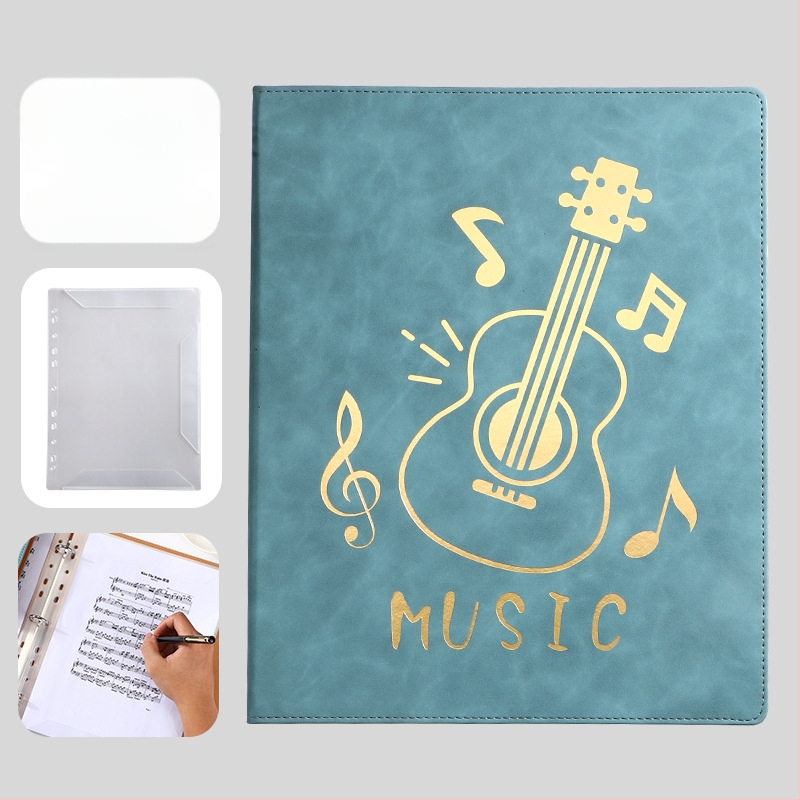 Кожена папка за нотни листове, Monrick, модел Music score clip, 20 страници, дебелина 30