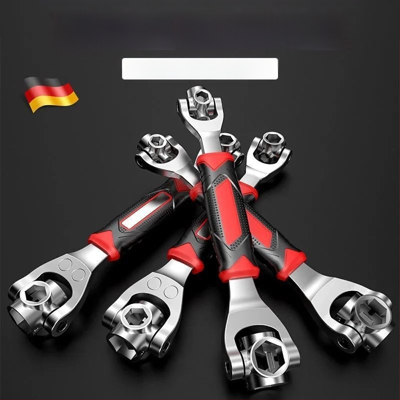 Σετ πολυλειτουργικών κλειδιών 52-σε-1 και 8-σε-1, από χρωμιοβανδιού ατσάλι, χρωμιωμένη επιφάνεια, διπλής χρήσης