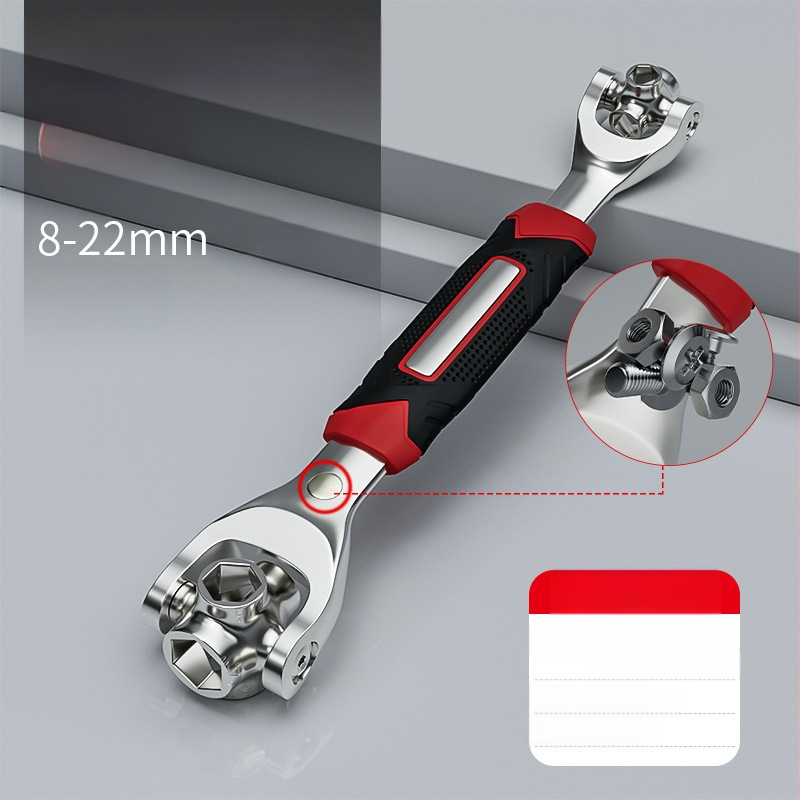 Σετ πολυλειτουργικών κλειδιών 52-σε-1 και 8-σε-1, από χρωμιοβανδιού ατσάλι, χρωμιωμένη επιφάνεια, διπλής χρήσης