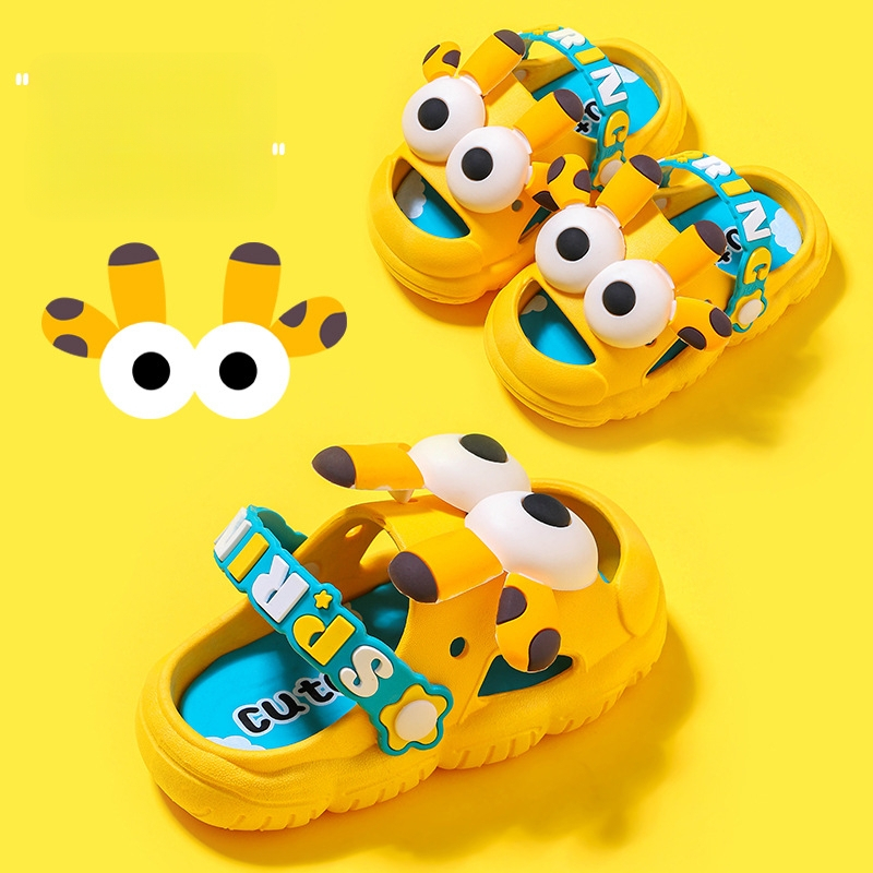 Bērnu pludmales kurpes ar dzīvnieku motīvu, PVC augšējā daļa un zole, 4–6 gadu vecumam, vasara 2024