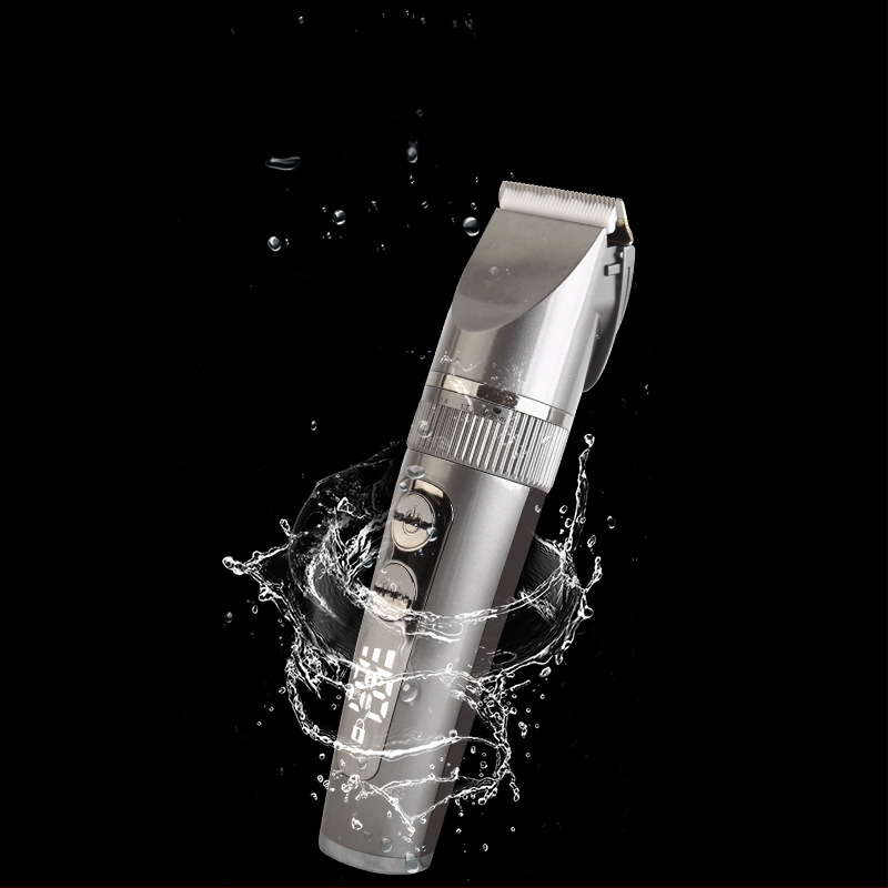 Ηλεκτρικός κουρευτής μαλλιών με οθόνη LCD, κεραμική κεφαλή, αδιάβροχος, ενσωματωμένη μπαταρία 1200–2000 mAh, αυτονομία 1–3 ώρες