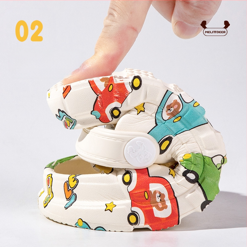 Bērnu pludmales čības ar karikatūras drukas motīvu, EVA augšdaļa un zole, vecums 7–16, vasara