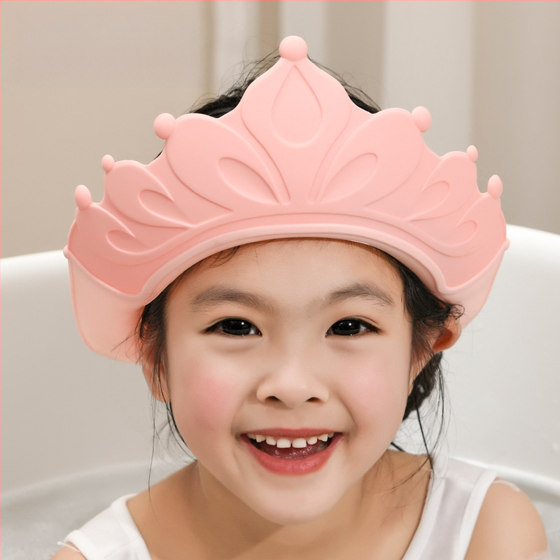 Бебешка шапка за шампоан с защита на очите и ушите, мека гума, полипропилен, регулируема, водоустойчива