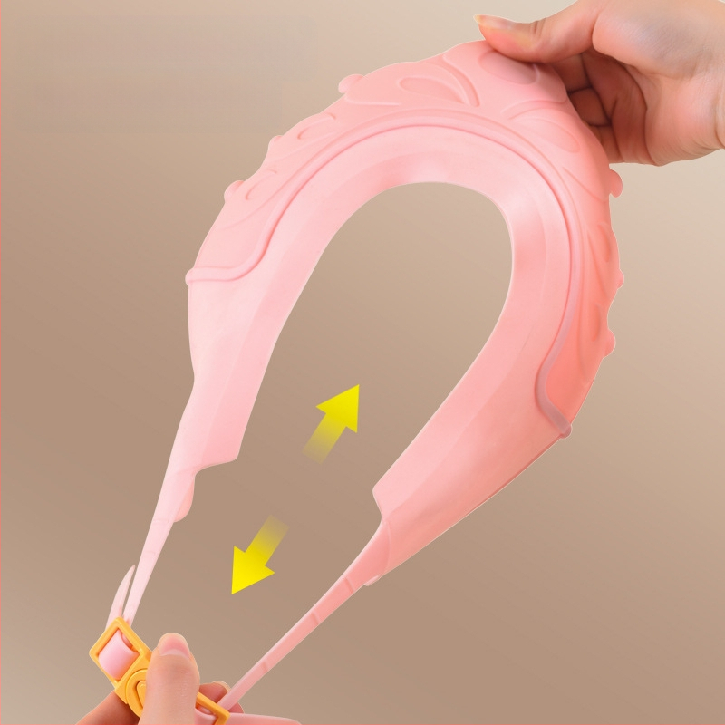 Бебешка шапка за шампоан с защита на очите и ушите, мека гума, полипропилен, регулируема, водоустойчива