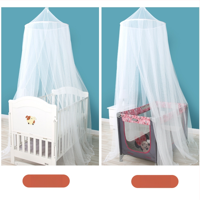 Bērnu gultiņas moskītu tīkls ar pakārtojamā kupola formā, pilns segums, 3 durvis, tērauda rāmis, piemērots zīdaiņiem no 0 līdz 10 mēnešiem