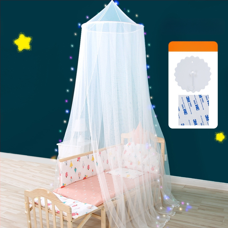 Bērnu gultiņas moskītu tīkls ar pakārtojamā kupola formā, pilns segums, 3 durvis, tērauda rāmis, piemērots zīdaiņiem no 0 līdz 10 mēnešiem