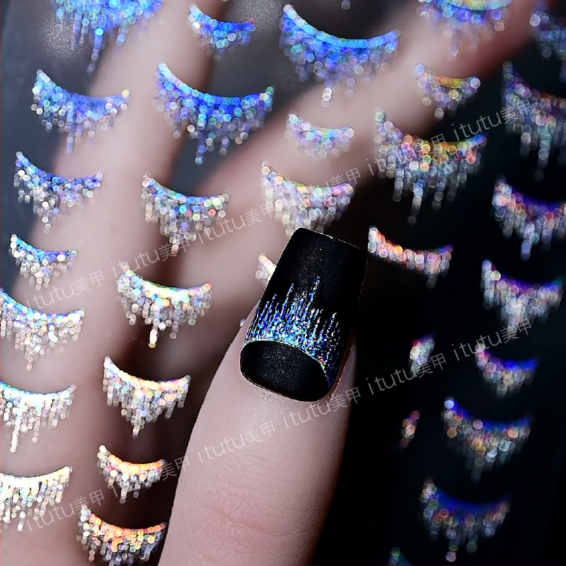 Itutu naljepnice za nokte, pozlaćeno, blještav stil, uzorak 791302893