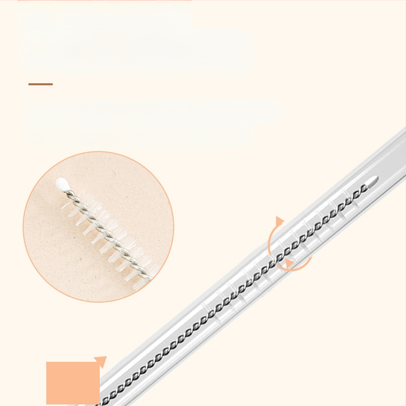 Trys viename silikoninių butelių šepetėlių rinkinys; su spenelio ir šiaudelio šepetėliais; patvarus silikonas ir ABS; 89 g; SAIDAH